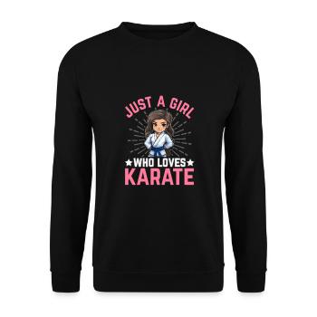 Juste une fille qui aime le karaté - Sweat-shirt Unisexe - noir - Devant - Alina (178cm) & Michal (187cm)