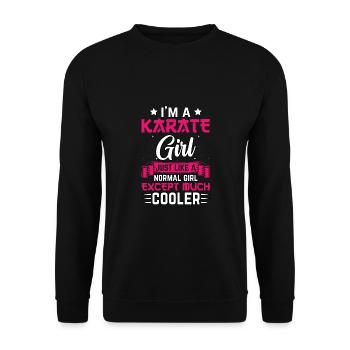 Je suis une fille de karaté - Sweat-shirt Unisexe - noir - Devant - Alina (178cm) & Michal (187cm)