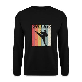 Karate - Unisex Pullover - Schwarz - Vorne - Alina (178cm) & Michal (187cm)