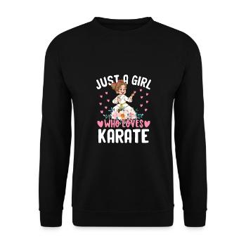 Juste une fille qui aime le karaté - Sweat-shirt Unisexe - noir - Devant - Alina (178cm) & Michal (187cm)