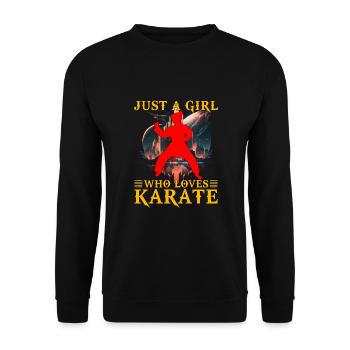 Juste une fille qui aime le karaté - Sweat-shirt Unisexe - noir - Devant - Alina (178cm) & Michal (187cm)