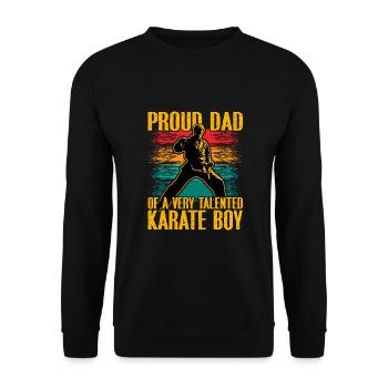 Fier papa d’un garçon de karaté très talentueux - Sweat-shirt Unisexe - noir - Devant - Alina (178cm) & Michal (187cm)