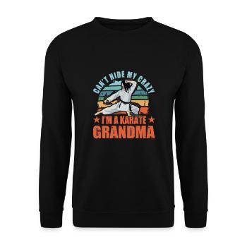 Je ne peux pas cacher ma folie Je suis une grand-mère karaté - Sweat-shirt Unisexe - noir - Devant - Alina (178cm) & Michal (187cm)
