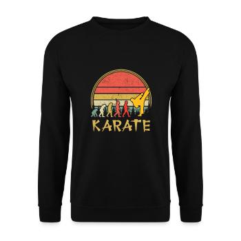 Karate - Unisex Pullover - Schwarz - Vorne - Alina (178cm) & Michal (187cm)