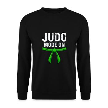 Judo Mode on - Unisex Sweatshirt - black - Front - Alina (178cm) & Michal (187cm)