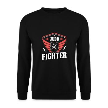 Combattant de judo - Sweat-shirt Unisexe - noir - Devant - Alina (178cm) & Michal (187cm)