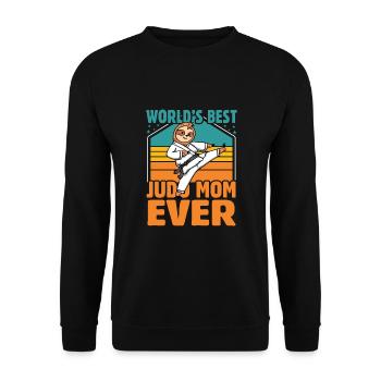 World's Judo Mom ever - Unisex Sweatshirt - black - Front - Alina (178cm) & Michal (187cm)