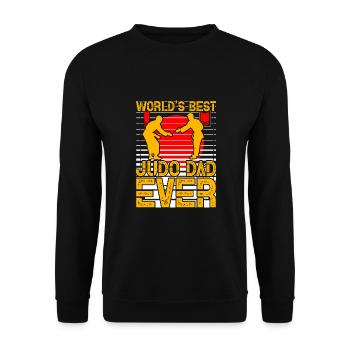 Der beste Judo-Vater aller Zeiten - Unisex Pullover - Schwarz - Vorne - Alina (178cm) & Michal (187cm)