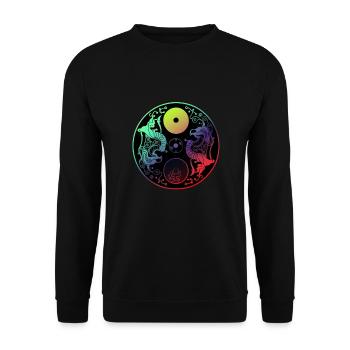 Yin Yang - Sweat-shirt Unisexe - noir - Devant - Alina (178cm) & Michal (187cm)