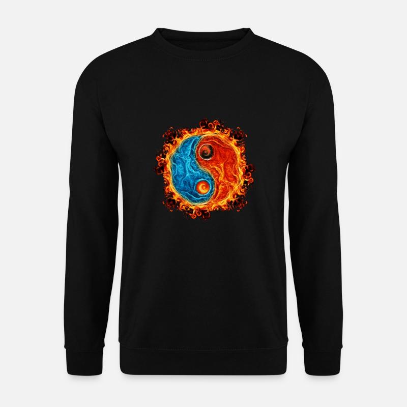 Yin Yang Water Fire - Unisex Sweatshirt - black