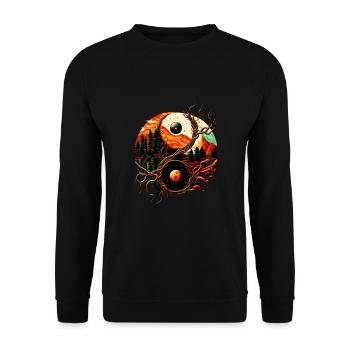 Yin Yang - Sweat-shirt Unisexe - noir - Devant - Alina (178cm) & Michal (187cm)