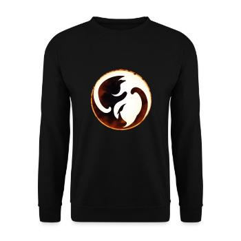 Yin Yang - Unisex Pullover - Schwarz - Vorne - Alina (178cm) & Michal (187cm)
