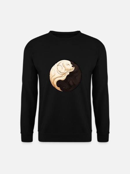 Yin Yang Welpe - Unisex Pullover - Schwarz