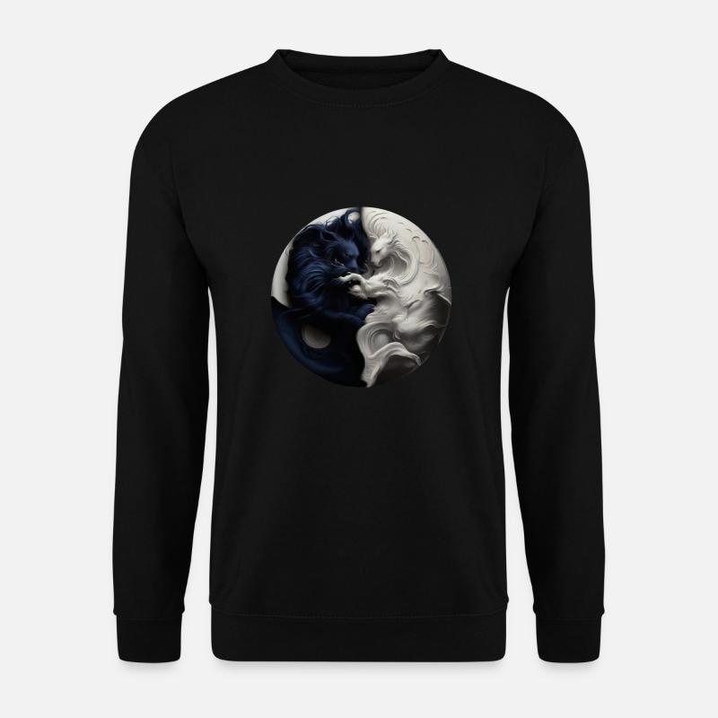 Yin Yang Black White - Unisex Sweatshirt - black