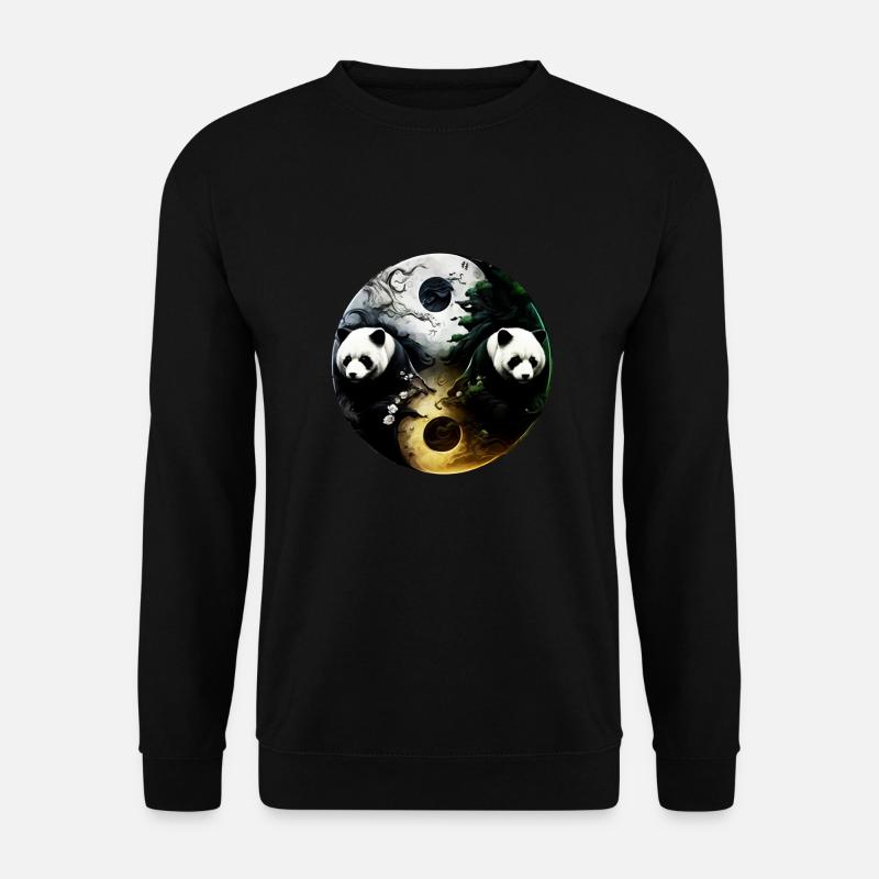 Yin Yang Panda - Unisex Pullover - Schwarz