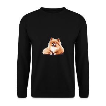 Pomeranian Pomeranian Dog Cute Gift - Unisex Sweatshirt - black - Front - Alina (178cm) & Michal (187cm)