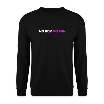 No Risk - Unisex Sweatshirt - black - Front - Alina (178cm) & Michal (187cm)
