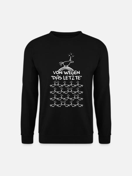 das letzte - Einhorn lustiger Spruch Fun - Unisex Pullover - Schwarz