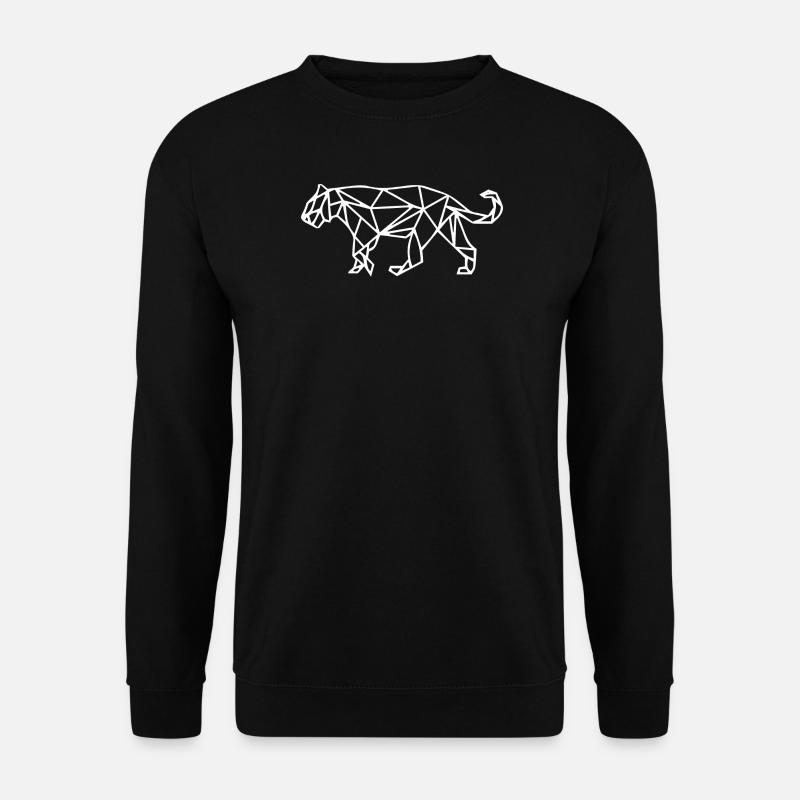geometrischer Tiger Geschenk Idee weiß - Unisex Pullover - Schwarz