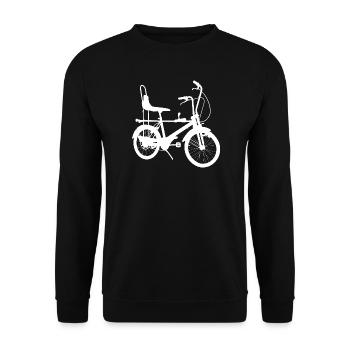Bonanzarad in white! Bonanza gift idea bicycle - Unisex Sweatshirt - black - Front - Alina (178cm) & Michal (187cm)