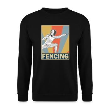 clôture - Sweat-shirt Unisexe - noir - Devant - Alina (178cm) & Michal (187cm)