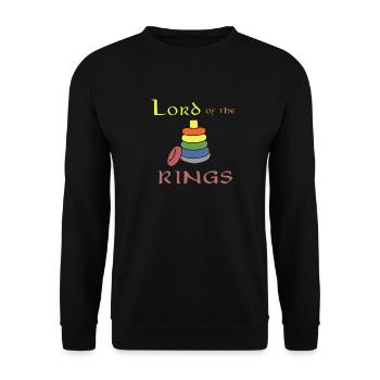 Baby Lord Rings Parents Mother Father Child Gift - Unisex Sweatshirt - black - Front - Alina (178cm) & Michal (187cm)
