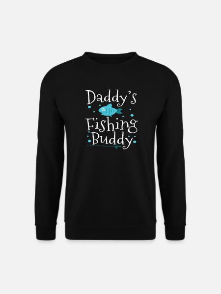 Angler Angeln Fischer Kinder Vater Sohn Geschenke - Unisex Pullover - Schwarz