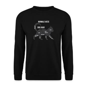Anatomie drôle d'un cadeau Ragdoll de chat persan - Sweat-shirt Unisexe - noir - Devant - Alina (178cm) & Michal (187cm)