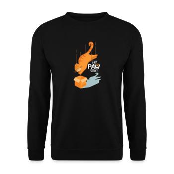 Katzen Schrödinger Physik Student Lehrer Geschenk - Unisex Pullover - Schwarz - Vorne - Alina (178cm) & Michal (187cm)