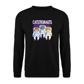 Coffret cadeau astrologue astronaute astronaute chats - Sweat-shirt Unisexe - noir - Devant - Alina (178cm) & Michal (187cm)