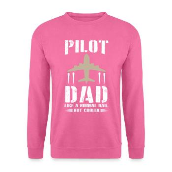 Pilote pour papa - Sweat-shirt Unisexe - rose - Devant