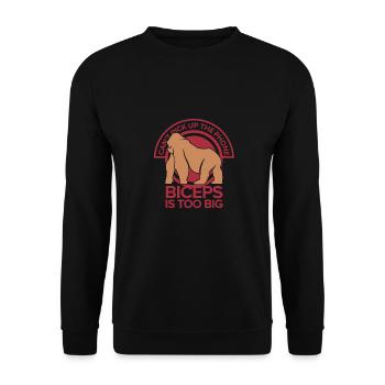 Telephone biceps tall gorilla muscles fitness - Unisex Sweatshirt - black - Front - Alina (178cm) & Michal (187cm)