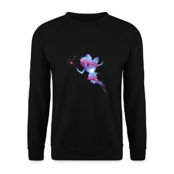 Fairy silhouette good fairy fairy gift fairy tale - Unisex Sweatshirt - black - Front - Alina (178cm) & Michal (187cm)