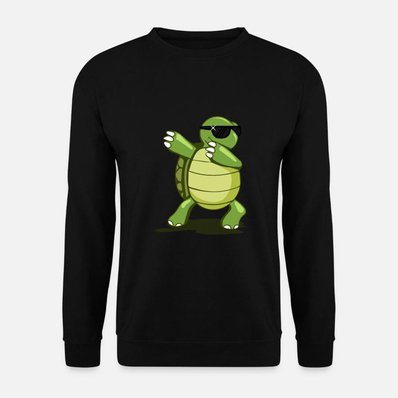 Dabbing turtle with sunglasses - Unisex Sweatshirt - black
