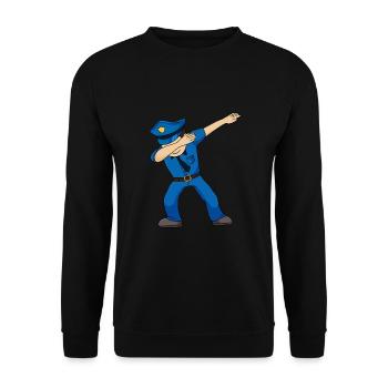 Dabbing Polizei - Unisex Pullover - Schwarz - Vorne - Alina (178cm) & Michal (187cm)