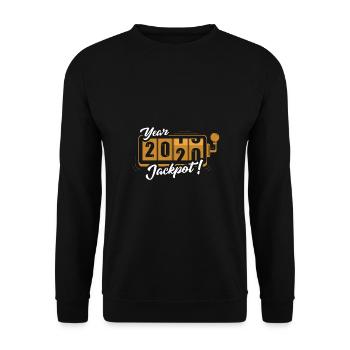 Jackpot for the year 2020 - Unisex Sweatshirt - black - Front - Alina (178cm) & Michal (187cm)