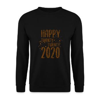 Happy New Year 2020 - Unisex Sweatshirt - black - Front - Alina (178cm) & Michal (187cm)
