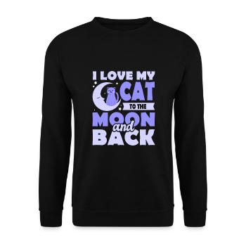 Les chats adorent - Sweat-shirt Unisexe - noir - Devant - Alina (178cm) & Michal (187cm)