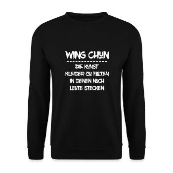 Wing Chun - Unisex Pullover - Schwarz - Vorne - Alina (178cm) & Michal (187cm)