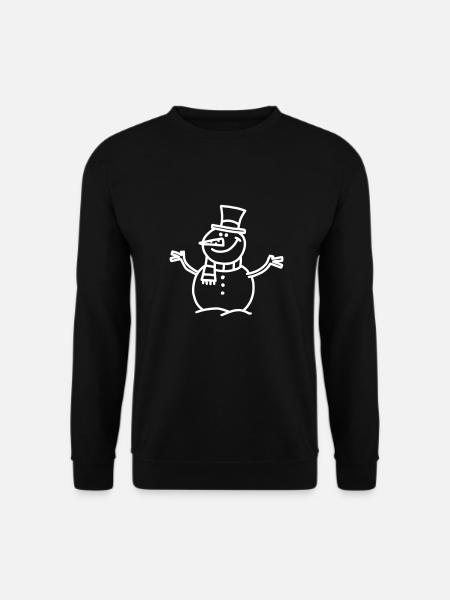Christmas drawing snowman - Unisex Sweatshirt - black