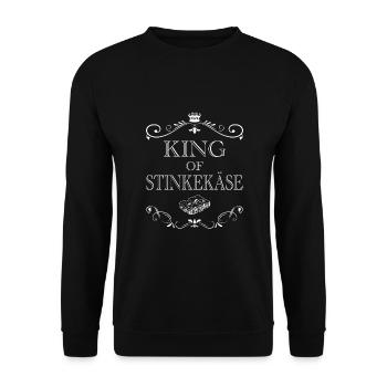 King of stinky cheese - cheese tastes - Unisex Sweatshirt - black - Front - Alina (178cm) & Michal (187cm)