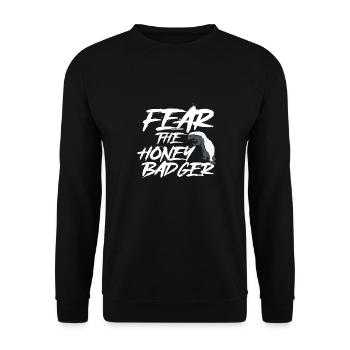 Fear The Honey Badger - Unisex Sweatshirt - black - Front - Alina (178cm) & Michal (187cm)