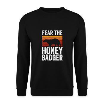 Retro Fears The Honey Badger - Unisex Sweatshirt - black - Front - Alina (178cm) & Michal (187cm)