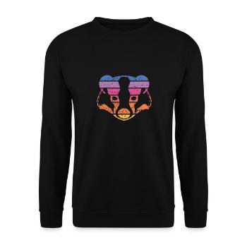 Badger Vintage Colorful - Unisex Sweatshirt - black - Front - Alina (178cm) & Michal (187cm)