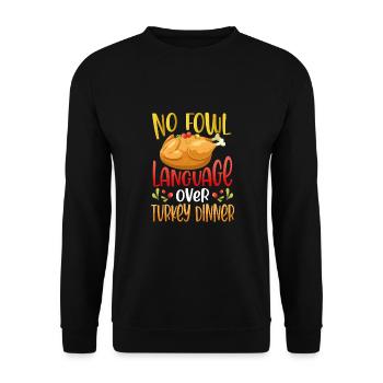 Turkey dinner for Thanksgiving - Unisex Sweatshirt - black - Front - Alina (178cm) & Michal (187cm)