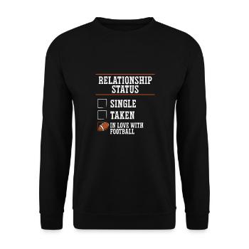 Statut relationnel football - Sweat-shirt Unisexe - noir - Devant - Alina (178cm) & Michal (187cm)
