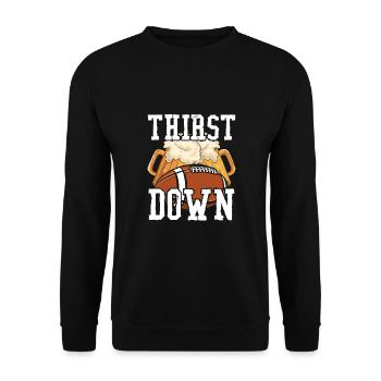Durst Football Beer Down - Unisex Sweatshirt - black - Front - Alina (178cm) & Michal (187cm)