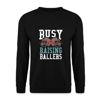 Occupé à élever des ballers - Sweat-shirt Unisexe - noir - Devant - Alina (178cm) & Michal (187cm)