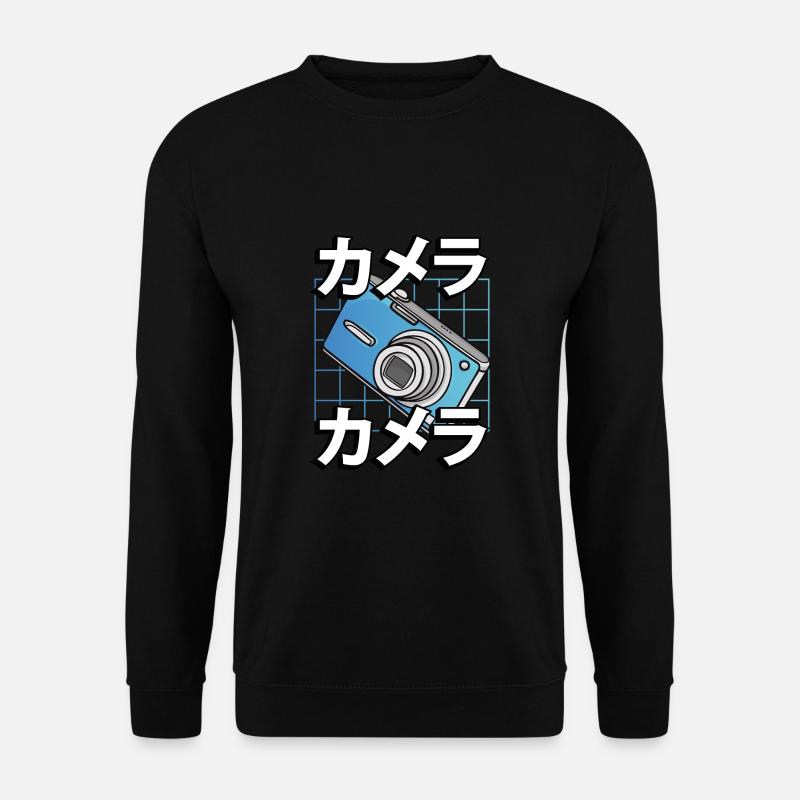 Süße Kawaii Blaue Kamera - Unisex Pullover - Schwarz