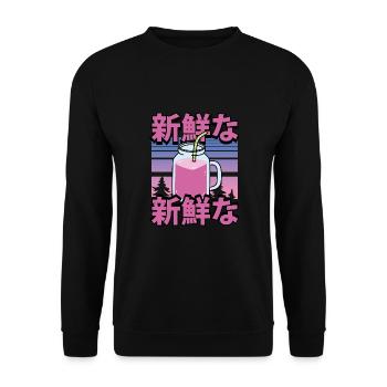Jus frais Kawaii sucré - Sweat-shirt Unisexe - noir - Devant - Alina (178cm) & Michal (187cm)